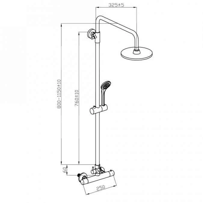 Alliance ASP Dual Head Thermostatic Shower Kit - Rain Head 4 Alliance ASP Dual Head Thermostatic Shower Kit - Rain Head - Image 4