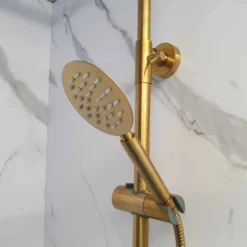 Signature Ripley Brushed Brass Round Thermostatic Dual Head Shower Set -Burling Shower Shop 20211008 111837