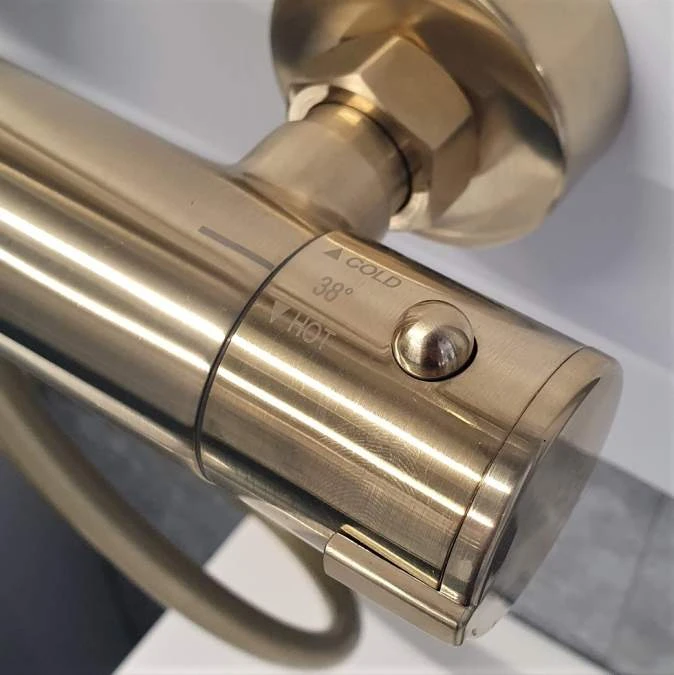 Spey Series 2 Brushed Brass Dual Head Thermostatic Shower Kit - Highlife Bathrooms 6 Spey Series 2 Brushed Brass Dual Head Thermostatic Shower Kit - Highlife Bathrooms - Image 6