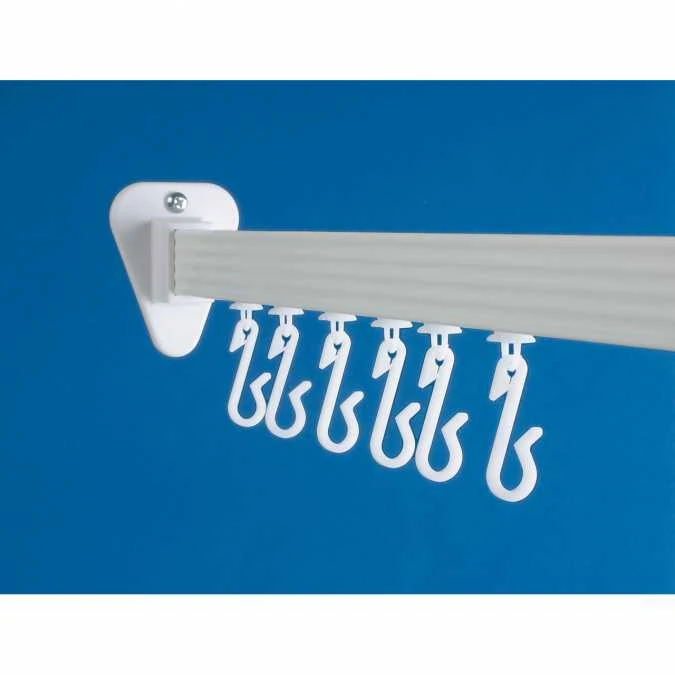 Professional Shower Curtain Tracks - Rigid (white) - Euroshowers 5 Professional Shower Curtain Tracks - Rigid (white) - Euroshowers - Image 5