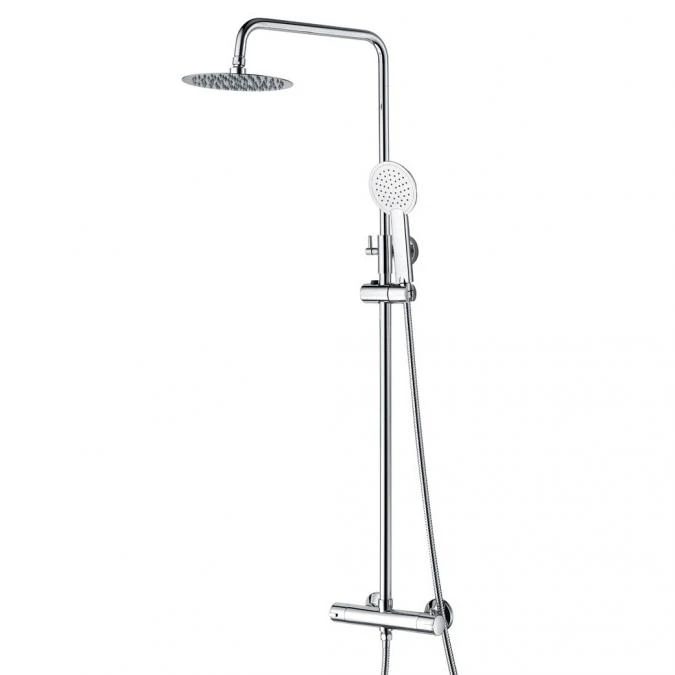 Niagara Equate Round Chrome Thermostatic Dual Head Shower Set 1 Niagara Equate Round Chrome Thermostatic Dual Head Shower Set
