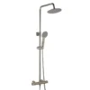 Niagara Equate Round Nickel Thermostatic Dual Head Shower Set