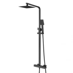 Niagara Observa Matt Black Square Twin Shower Head Set