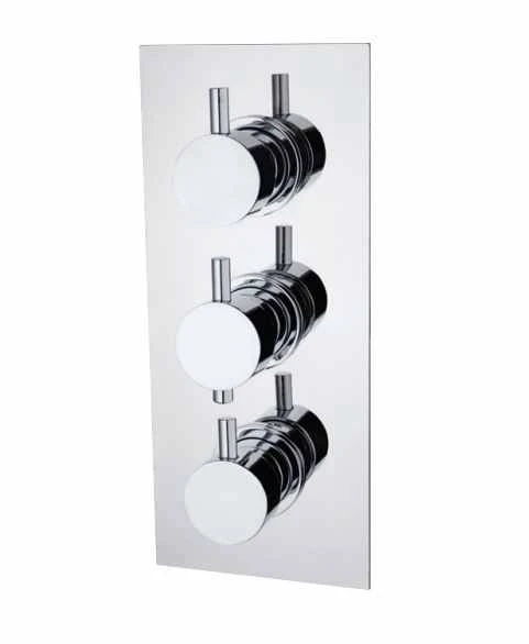 Niagara Equate Round Chrome Triple Concealed Shower Valve 1 Niagara Equate Round Chrome Triple Concealed Shower Valve