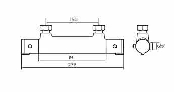 Niagara Equate Cool Touch Thermostatic Round Shower Bar Mixer Valve 2 Niagara Equate Cool Touch Thermostatic Round Shower Bar Mixer Valve - Image 2