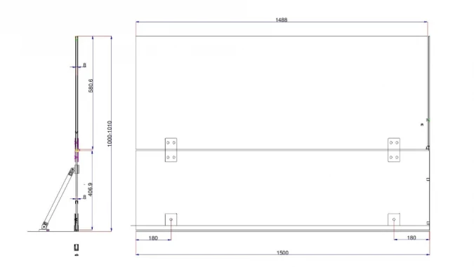 Aquadart Venturi 8 Black Hinged Bath Shower Screen - 1500 X 1000mm 3 Aquadart Venturi 8 Black Hinged Bath Shower Screen - 1500 X 1000mm - Image 3