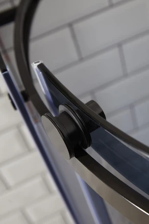 Aquaglass+ Sphere 900x900mm One Door Black Glass Quadrant Shower Enclosure - Image 4