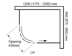 Aquaglass+ Sphere 1200 X 900mm Left Hand One Door Tinted Glass Offset Quadrant Shower Enclosure 11 Aquaglass+ Sphere 1200 X 900mm Left Hand One Door Tinted Glass Offset Quadrant Shower Enclosure -Burling Shower Shop Aquaglass Sphere Tinted 1 Door Offset Quad LH 1200 x 900mm FO1580