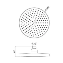 Round Shower Pack 4 - Allier Dual Outlet Shower Valve & Riser Rail With Rainfall Shower -Burling Shower Shop Astro Shower Pack 4 Shower Head Tech