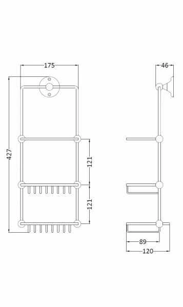 Bayswater Traditional Shower Basket 2 Bayswater Traditional Shower Basket - Image 2