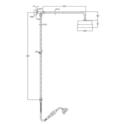 Bayswater Luxury Traditional Rigid Riser Kit -Burling Shower Shop BAYS209 TECH