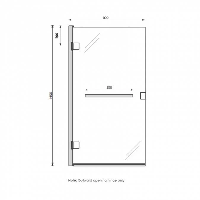 Abacus Hinged Bath Shower Screen 1450mm 2 Abacus Hinged Bath Shower Screen 1450mm - Image 2