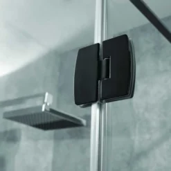 Aquadart 900mm Wetroom 10 Shower Screen -Burling Shower Shop Black Bracket 1