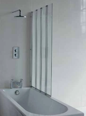 Four Fold Bath Screen - 1450 X 886mm - Cleargreen 1 Four Fold Bath Screen - 1450 X 886mm - Cleargreen