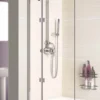 Lakes Bathrooms Hinged Bath Screen - 900-915 X1500 - Silver