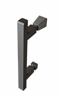 Roman Innov8 Matt Black Hinged Door With In-Line Panel 1200mm For Alcove Fitting 6 Roman Innov8 Matt Black Hinged Door With In-Line Panel 1200mm For Alcove Fitting -Burling Shower Shop Innov8 Black Handle 1