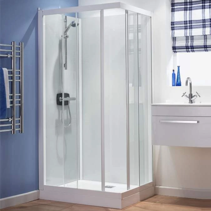 Kinedo Kineprime Glass Sliding Shower Pod - 800 X 800mm 1 Kinedo Kineprime Glass Sliding Shower Pod - 800 X 800mm