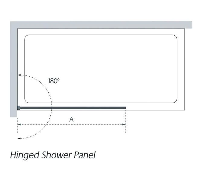 Alassio 900mm Hinged Wetroom Screen 8mm Glass - Lakes Showering Spaces Coastline 4 Alassio 900mm Hinged Wetroom Screen 8mm Glass - Lakes Showering Spaces Coastline - Image 4