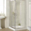 800mm Semi-Frameless White Corner Entry, Lakes Classic Collection