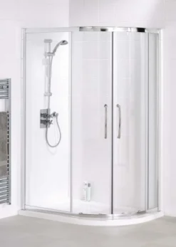 Lakes Classic 1000 X 800 Easy-Fit White Offset Quadrant Shower Enclosure
