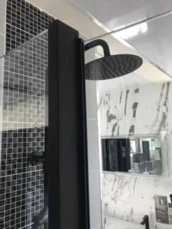 Roman Lumin8 Pivoting Bath Screen - Matt Black Frame 12 Roman Lumin8 Pivoting Bath Screen - Matt Black Frame -Burling Shower Shop Lumin8 Pivoting Bath Screen Image 6