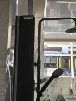 Roman Lumin8 Pivoting Bath Screen - Matt Black Frame 13 Roman Lumin8 Pivoting Bath Screen - Matt Black Frame -Burling Shower Shop Lumin8 Pivoting Bath Screen Image 7