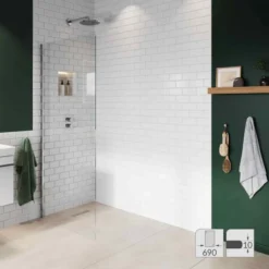 Abacus 8mm Wetroom Shower Screen Glass 690mm