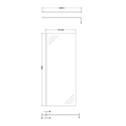 800mm Walk In Shower Screen - Nuie -Burling Shower Shop Nuie 800mm Walk In Shower Screen Tech