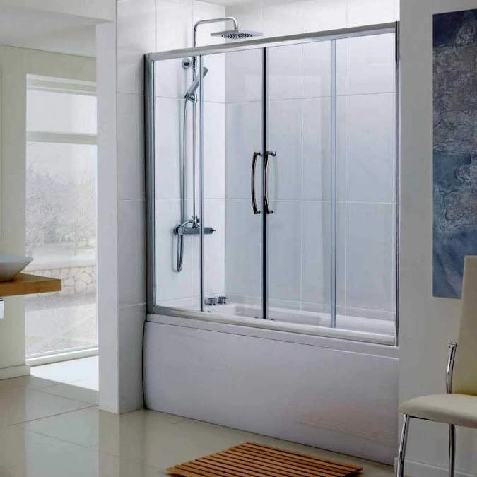 Lakes 1500mm Over Bath Double Sliding Bath Screen 1 Lakes 1500mm Over Bath Double Sliding Bath Screen
