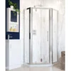 Semi-Framed Pentagon Bi-fold Shower Door With Side Panels - Silver - Lakes - Classic