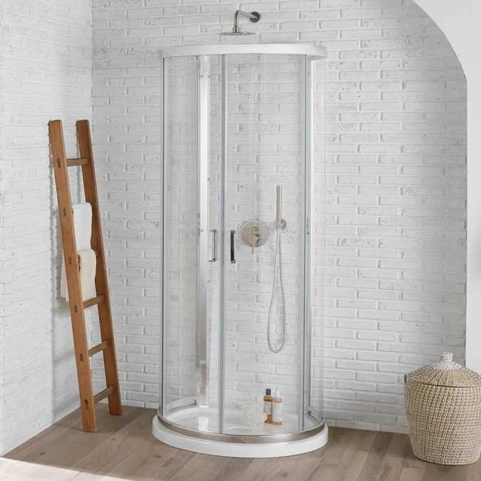 Pure D Shaped Quadrant Shower Enclosure & Tray 993 X 850mm 1 Pure D Shaped Quadrant Shower Enclosure & Tray 993 X 850mm