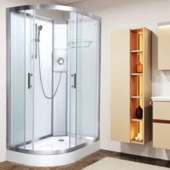 Vidalux Pure E 1200 Shower Cabin 1200 X 800mm With Electric Shower 19 Vidalux Pure E 1200 Shower Cabin 1200 X 800mm With Electric Shower -Burling Shower Shop Pure 1200 E Right Metal