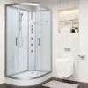 Vidalux Pure 1200 Hydro Massage Shower Cabin - 1200 X 800mm - Right Handed - White