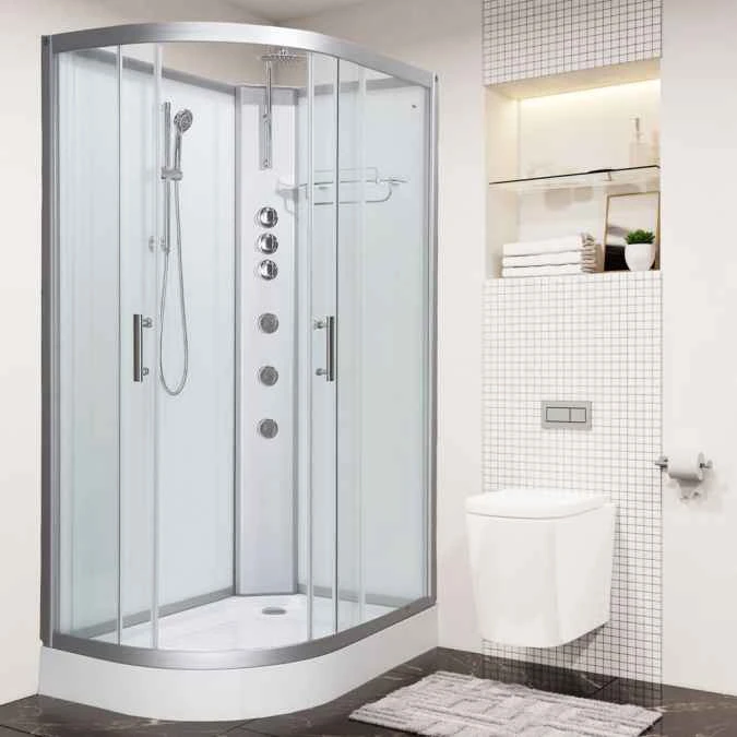 Vidalux Pure 1200 Hydro Massage Shower Cabin - 1200 X 800mm - Right Handed - White 1 Vidalux Pure 1200 Hydro Massage Shower Cabin - 1200 X 800mm - Right Handed - White