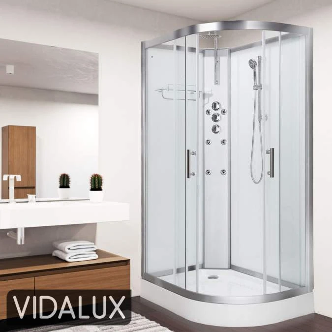 Vidalux Pure 1200 Hydro Massage Shower Cabin - 1200 X 800mm - Left Handed - White 2 Vidalux Pure 1200 Hydro Massage Shower Cabin - 1200 X 800mm - Left Handed - White - Image 2