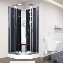 Vidalux Pure E 1000 Shower Cabin 1000 X 1000mm With Triton Electric Shower 29 Vidalux Pure E 1000 Shower Cabin 1000 X 1000mm With Triton Electric Shower -Burling Shower Shop Pure E Black Standard