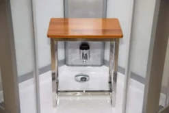 Vidalux Pure 900 Hydro Massage Shower Cabin - 900 X 900mm - White 15 Vidalux Pure 900 Hydro Massage Shower Cabin - 900 X 900mm - White -Burling Shower Shop Pure White Stool 1 1