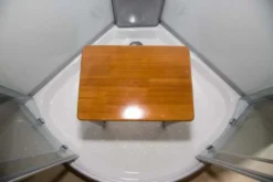 Vidalux Pure 1000 Hydro Massage Shower Cabin - 1000 X 1000mm - Crystal White 17 Vidalux Pure 1000 Hydro Massage Shower Cabin - 1000 X 1000mm - Crystal White -Burling Shower Shop Pure shower stool 2