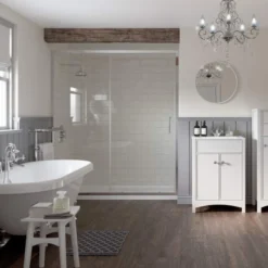 Relax 1700mm Sliding Shower Door 5 Relax 1700mm Sliding Shower Door -Burling Shower Shop Relax Slider Lifestyle 2