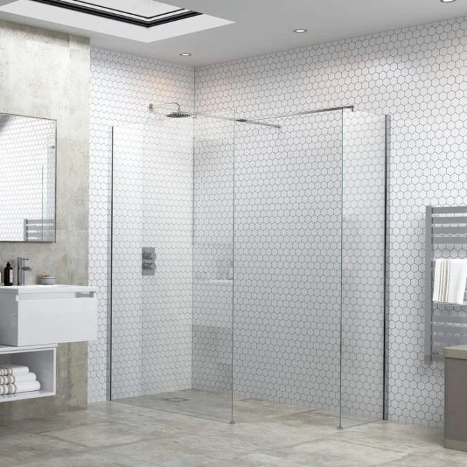 Relax 1000mm Wetroom Panel & Support Bar 2 Relax 1000mm Wetroom Panel & Support Bar - Image 2
