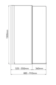 Roman Lumin8 Pivoting Bath Screen - Chrome Frame 3 Roman Lumin8 Pivoting Bath Screen - Chrome Frame - Image 3