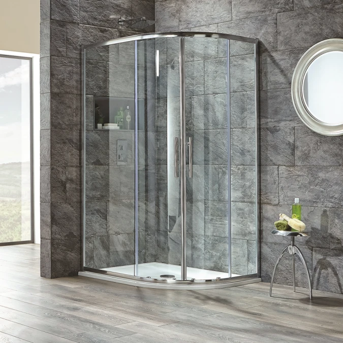 Scudo S8 Double Door 900 X 760mm Offset Quadrant Shower Enclosure 1 Scudo S8 Double Door 900 X 760mm Offset Quadrant Shower Enclosure