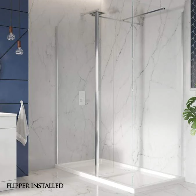 S8 Wetroom Shower Screen 700mm - Chrome 2 S8 Wetroom Shower Screen 700mm - Chrome - Image 2
