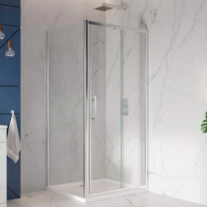 Scudo S8 Sliding Shower Door - 1400mm 1 Scudo S8 Sliding Shower Door - 1400mm
