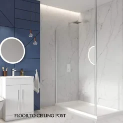 S8 Wetroom Shower Screen 760mm - Chrome 5 S8 Wetroom Shower Screen 760mm - Chrome -Burling Shower Shop S8 WET600CHR 1 1