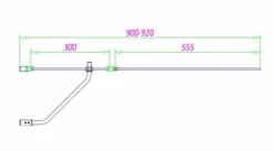 Sommer Extended Radius Over Bath Screen With Fixed Panel 7 Sommer Extended Radius Over Bath Screen With Fixed Panel -Burling Shower Shop SOB56 57 line drawing