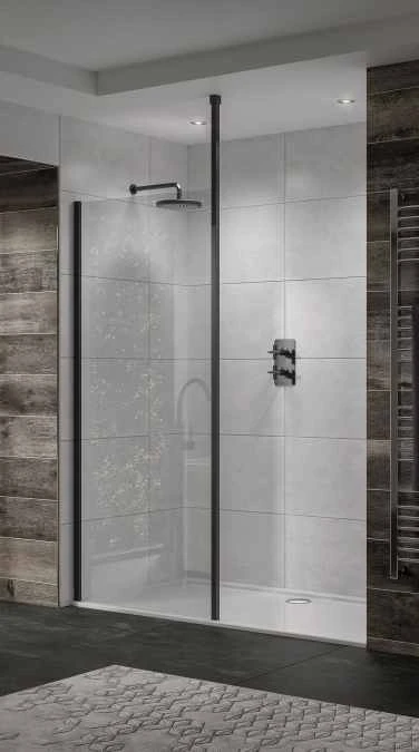 Sommer 900mm Black Wetroom Glass Panel 3 Sommer 900mm Black Wetroom Glass Panel - Image 3