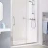 Lakes 1200mm Semi-Frameless White Sliding Shower Door, Classic Collection