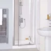 1000mm Semi-Frameless Pivot Shower Door, Lakes Classic Collection