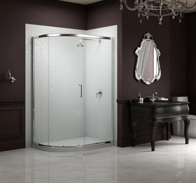 Sommer8 900 X 760mm Single Door Offset Quadrant Shower Enclosure 2 Sommer8 900 X 760mm Single Door Offset Quadrant Shower Enclosure - Image 2